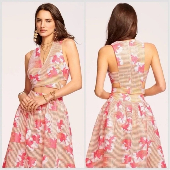 Ramy Brook Jana Floral Two-Piece sz 2 - Picture 1 of 12